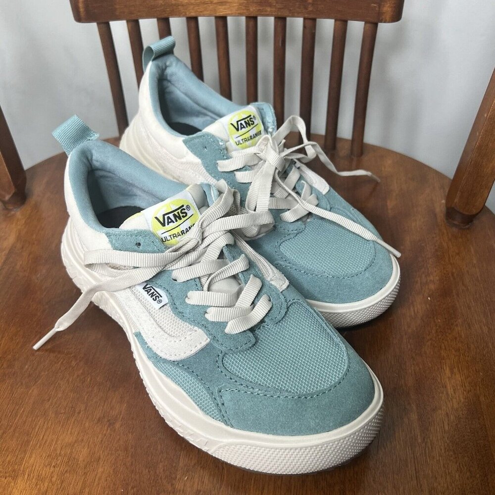 Vans Ultrarange Vr3 Cush Blue And Cream Women’s Sneakers Sz 7.5